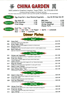 china houston garden menu leeland 1602 tx st